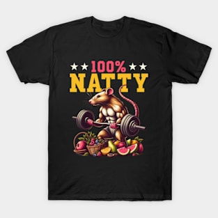 100% Natty Funny Gym Rat Fitness Bodybuilding For Men Women T-Shirt